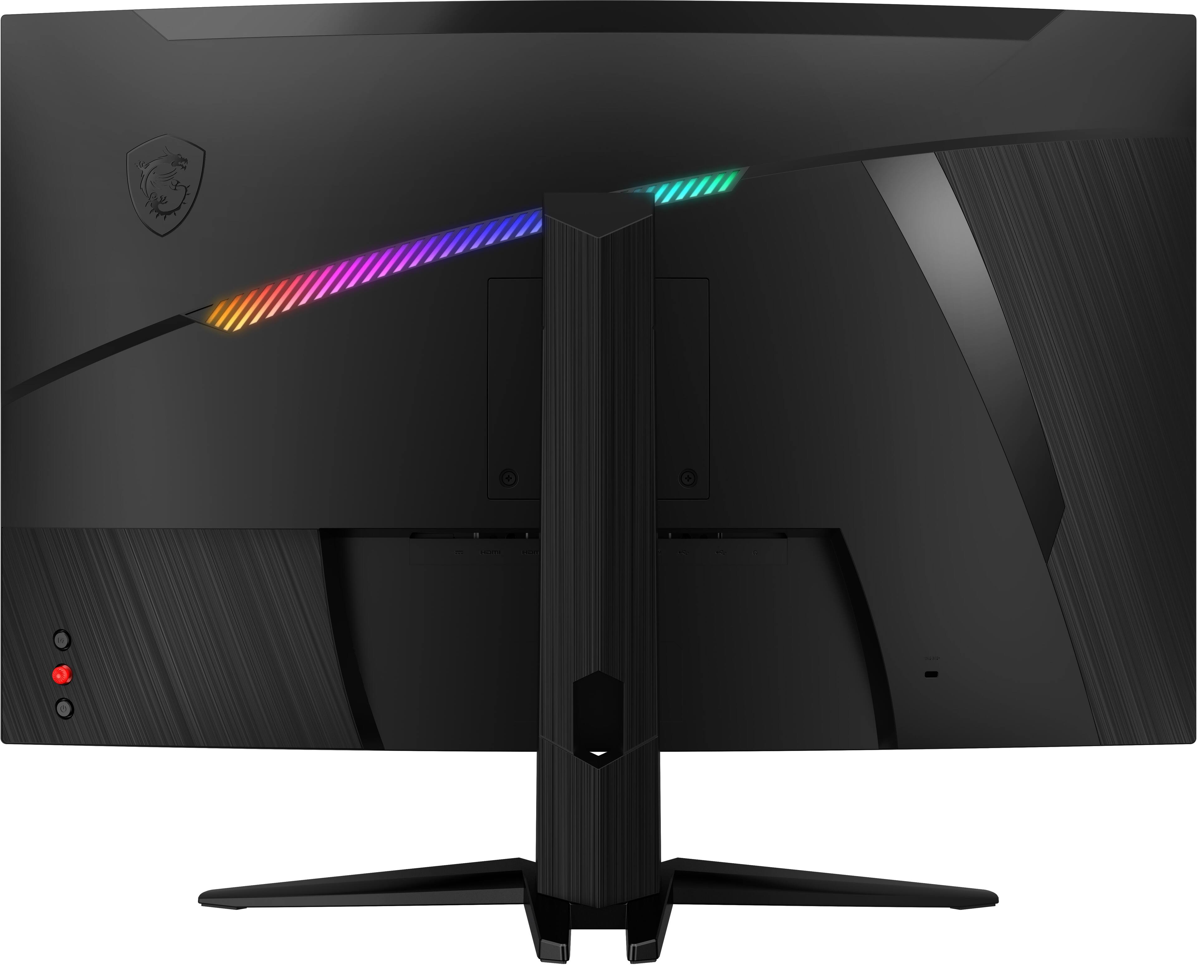 Back. MSI - MAG 325CQRXF E2 32" Curved QHD 240Hz 0.5ms FreeSync Premium Quantum Dot Gaming Monitor (DIsplayPort, HDMI) - Black.