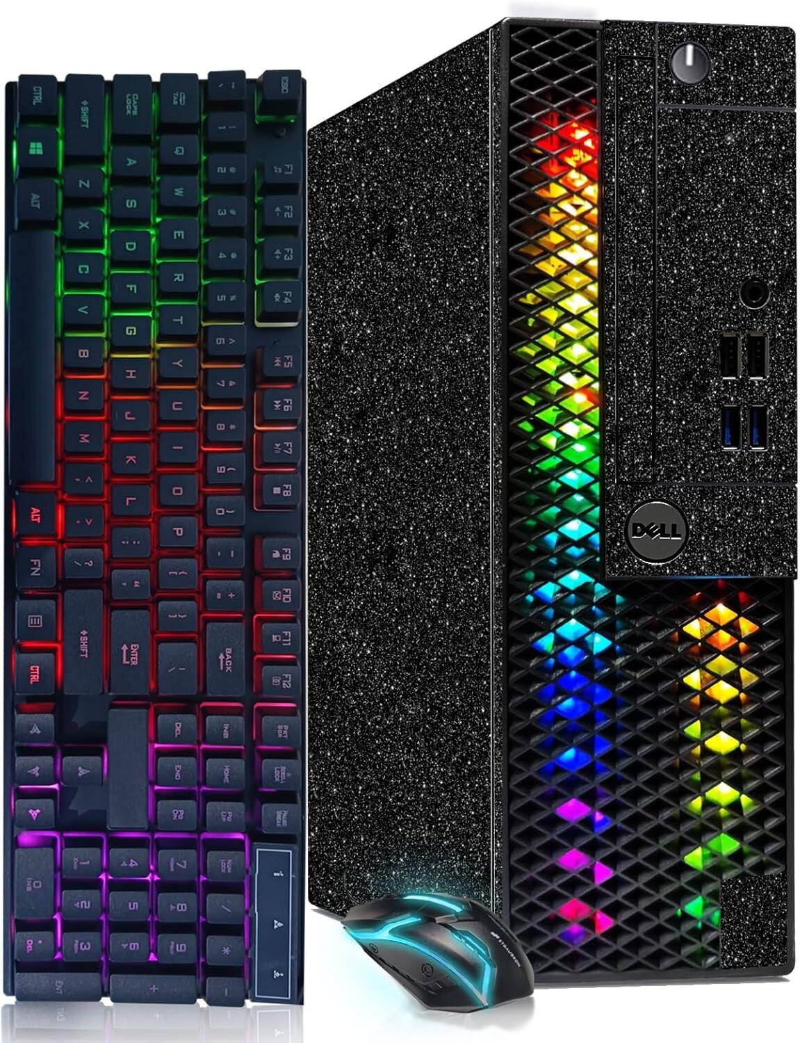 Sure, here is the corrected and grouped text:

**Keyboard:**
- CTRL
- SHIFT
- ALT
- FN
- ESC
- 1
- 2
- 3
- 4
- 5
- 6
- 7
- 8
- 9
- 0
- -
- =
- BACKSPACE
- TAB
- Q
- W
- E
- R
- T
- Y
- U
- I
- O
- P
- [
- ]
- \
- ENTER
- CAPS LOCK
- A
- S
- D
- F
- G
- H
- J
- K
- L
- ;
- '
- SHIFT
- Z
- X
- C
- V
- B
- N
- M
- ,
- .
- /
- SHIFT
- FN
- ALT
- SPACE
- CTRL

**Mouse:**
- (No visible text)

**Computer Case:**
- (No visible text)

**Additional Text:**
- DELL
- (No visible text)