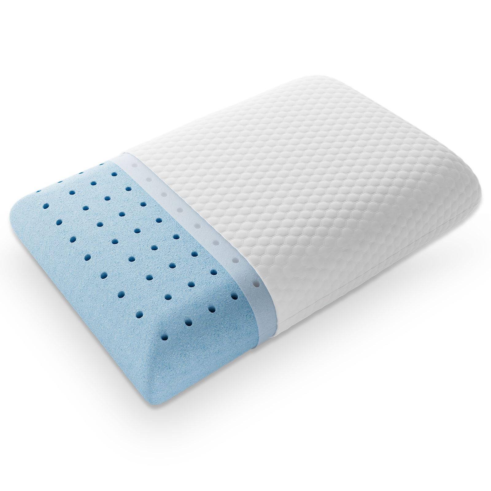 Front. Bestier - Memory Foam Pillow for Neck Pain Relief - Contour Support for Back, Side & Stomach Sleepers with Washable Cover - White.