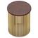 Left. Simpli Home - Demy Metal and Wood Accent Table - Cognac and Gold.