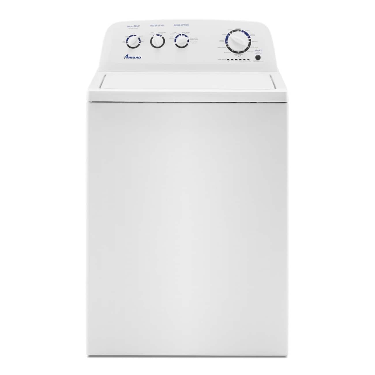Package - Amana - 3.8 Cu. Ft. High Efficiency Top Load Washer with with High-Efficiency Agitator and 6.5 Cu. Ft. Gas Dryer with Automatic Dryness Control - White