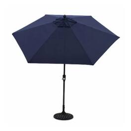 Four Seasons Courtyard - Brookfield 9 Foot Outdoor Patio Market Umbrella, Navy - Navy Blue