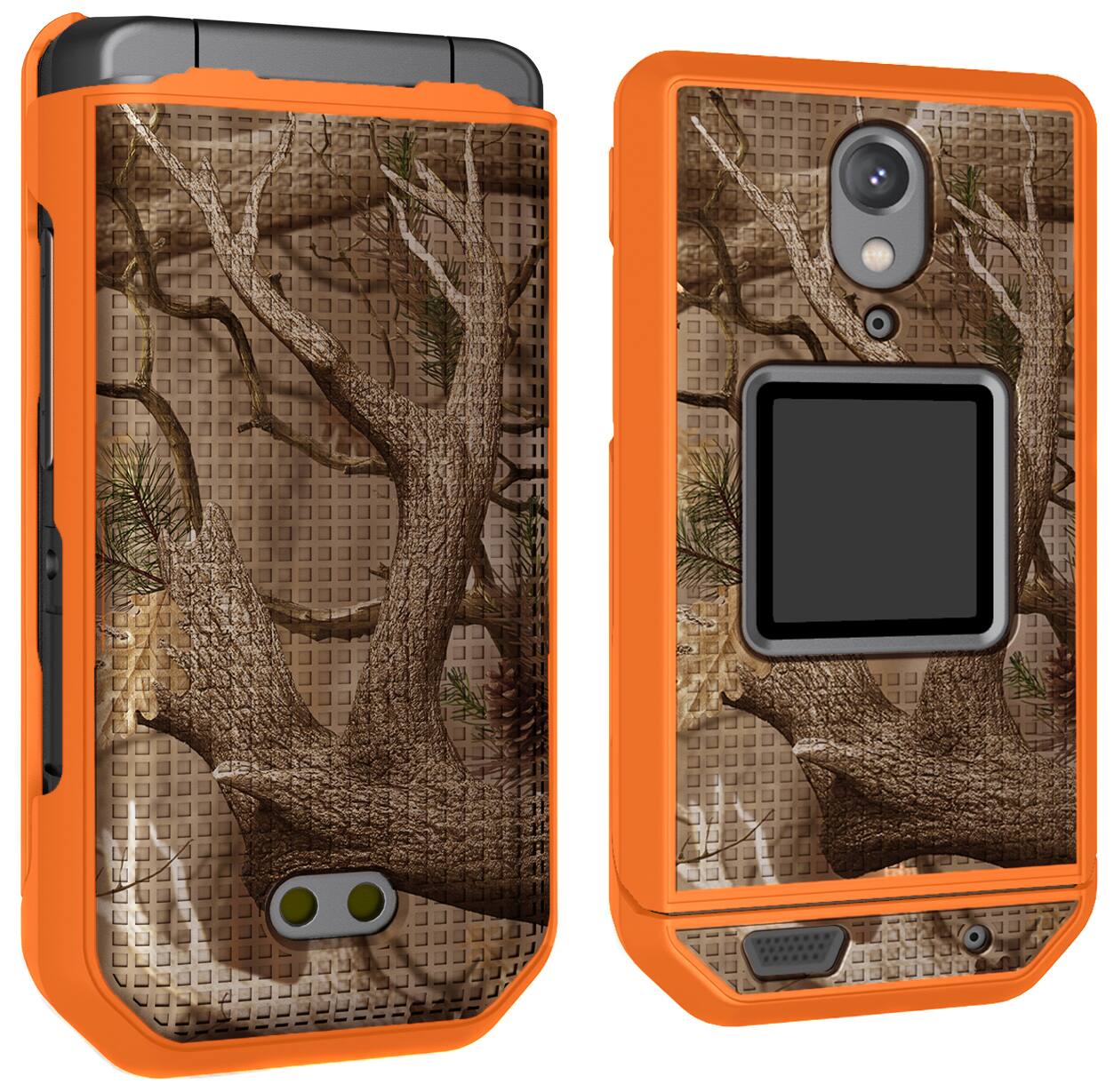 Alt View 7. Nakedcellphone - Case for CAT S22 Flip Phone - Slim Hard Shell Cover - Hunter Camo.