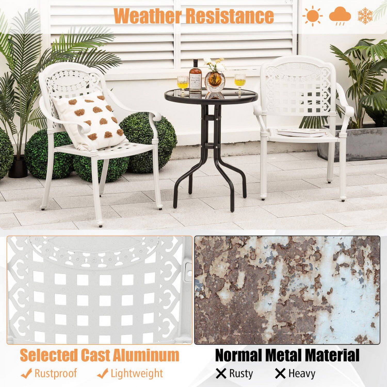Weather Resistance

Selected Cast Aluminum
- Rustproof
- Lightweight

Normal Metal Material
- Rusty
- Heavy