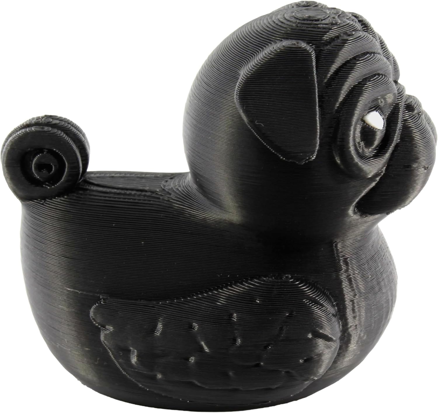 Left. JuzToys - Pug Duck Figurine, 4x4 Ducking, Fun Car Dashboard Accessory, Unique Pug Gifts, Ducks for Cars (Black) by PowerTRC - Black.