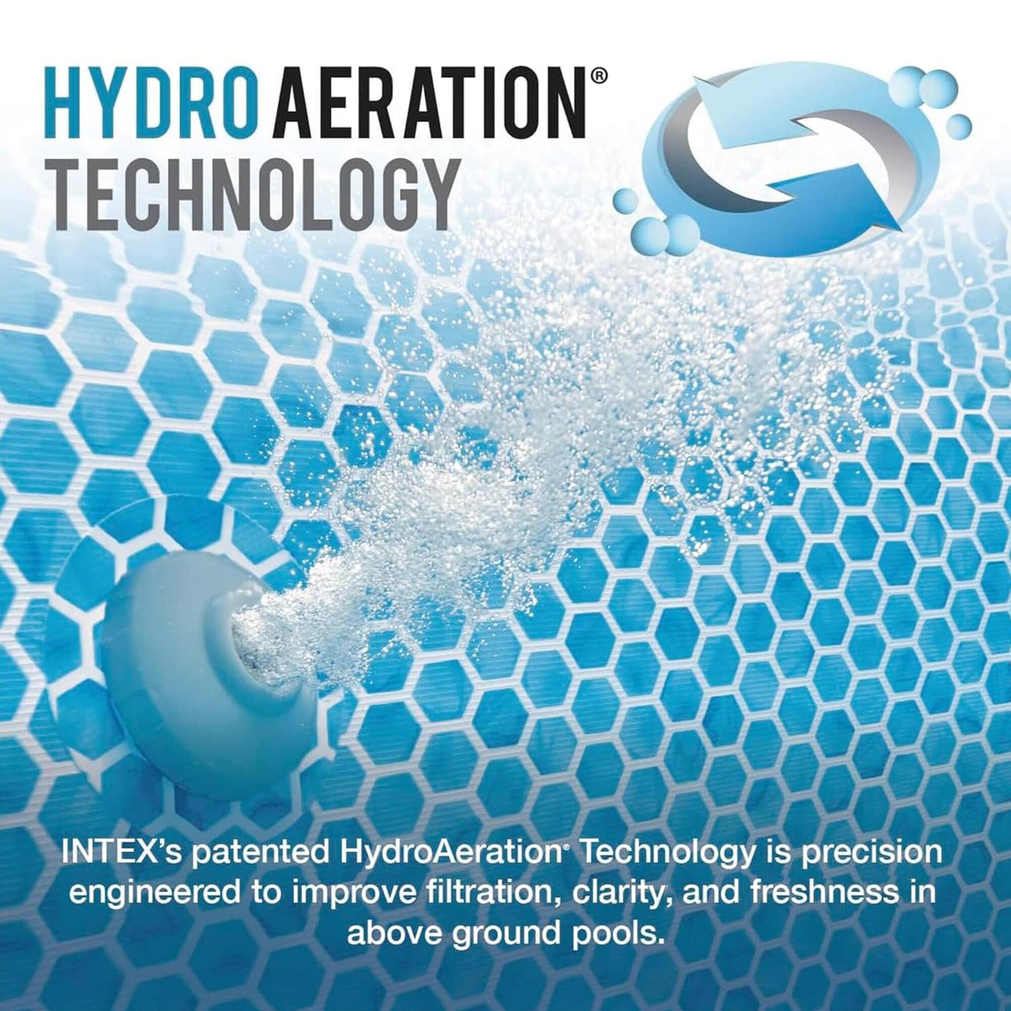 HYDRO AERATION TECHNOLOGY

INTEX's patented HydroAeration Technology is precision engineered to improve filtration, clarity, and freshness in above ground pools.