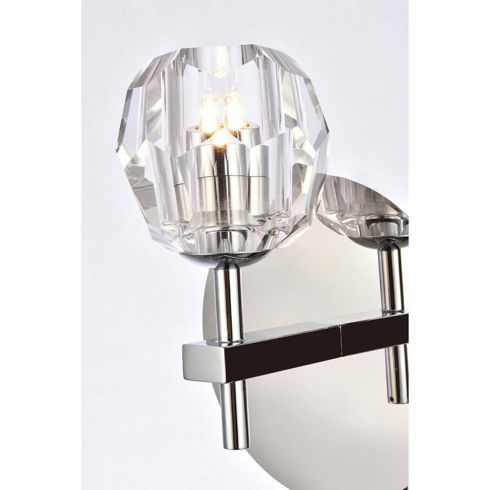 Left. Elegant Lighting - Eren 1 light Chrome wall sconce - Chrome.