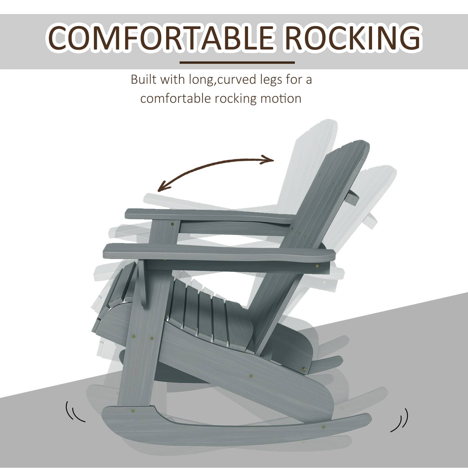 COMFORTABLE ROCKING
Built with long, curved legs for a comfortable rocking motion