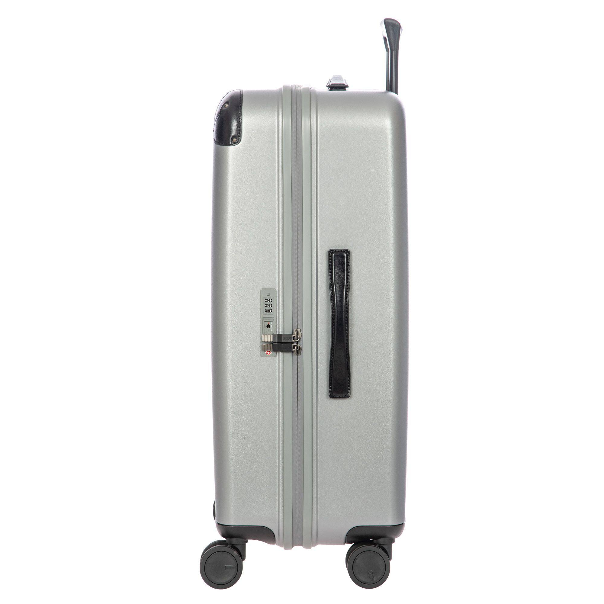 Back. Bric's - Amalfi Hardside 27" Checked Spinner Luggage - Silver/Black.
