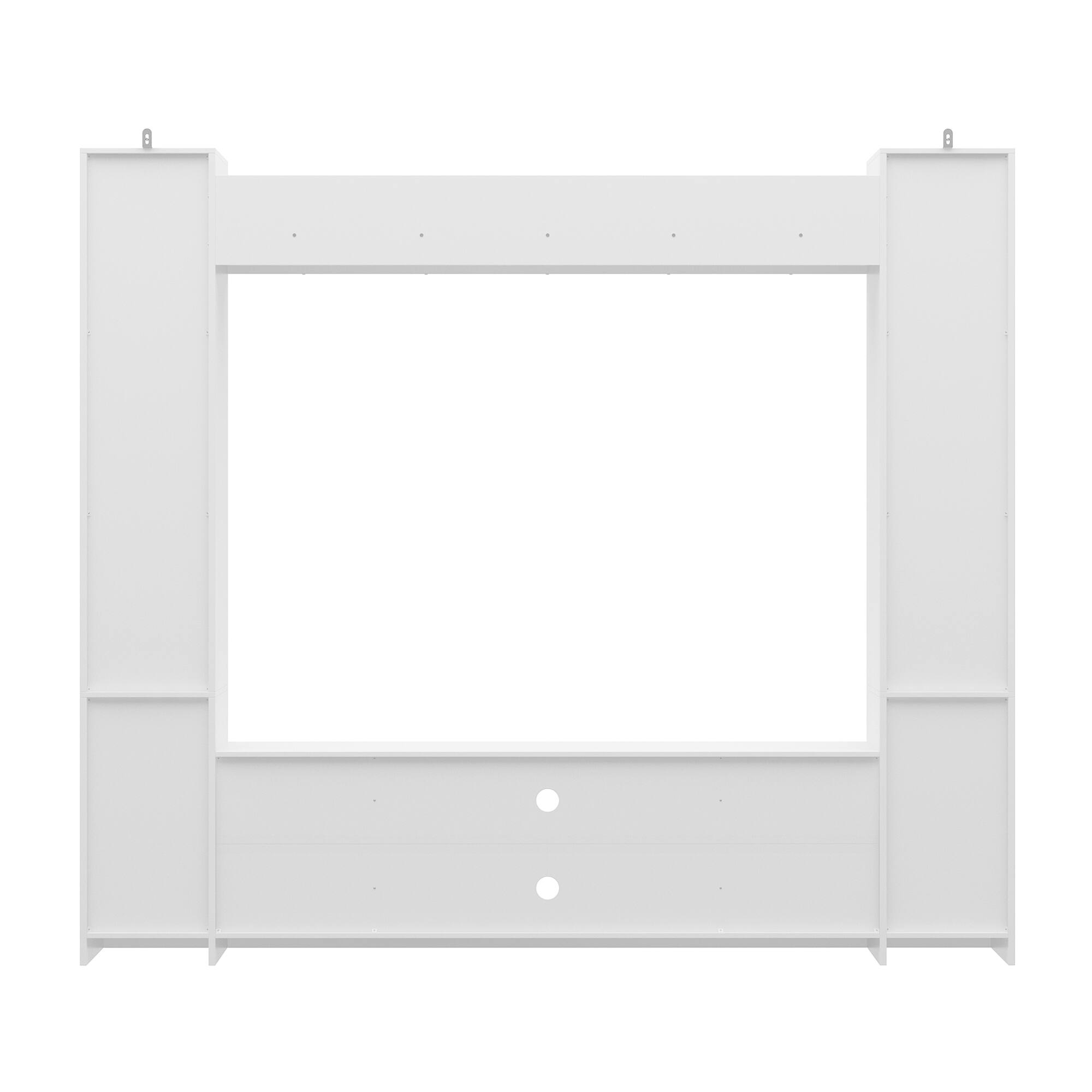 Back. Famapy - Famapy Enclosed Entertainment Center, Cable - Managed TV Stand for 60 - Inch TVs - White.