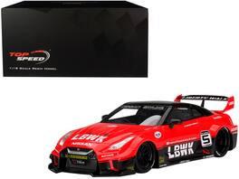 Nissan 35GT-RR Ver.1 LB-Silhouette Works GT #5 RHD (Right Hand Drive) LBWK 1/18 Model Car by Top Speed - Red and Black