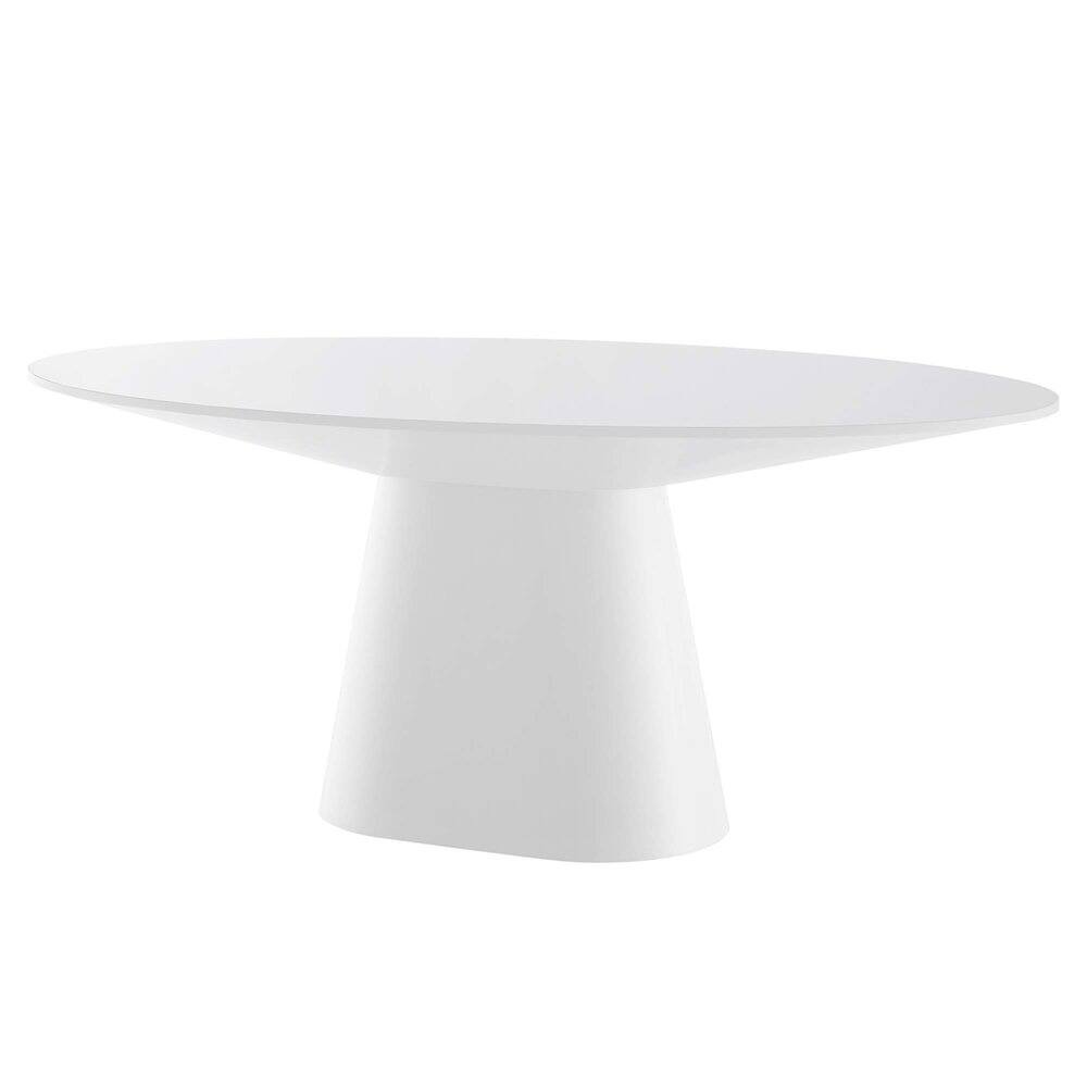 Alt View 3. Modway - Provision 75" Oval Dining Table - White.