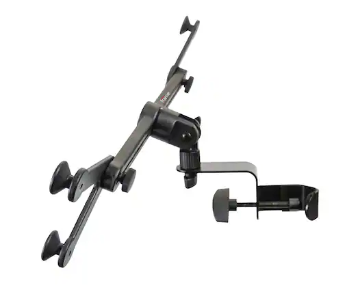 Front. Gator Frameworks - Universal Tablet Clamping Mount with 2-Point System and Multi-Surface Desktop Attachment - Black.