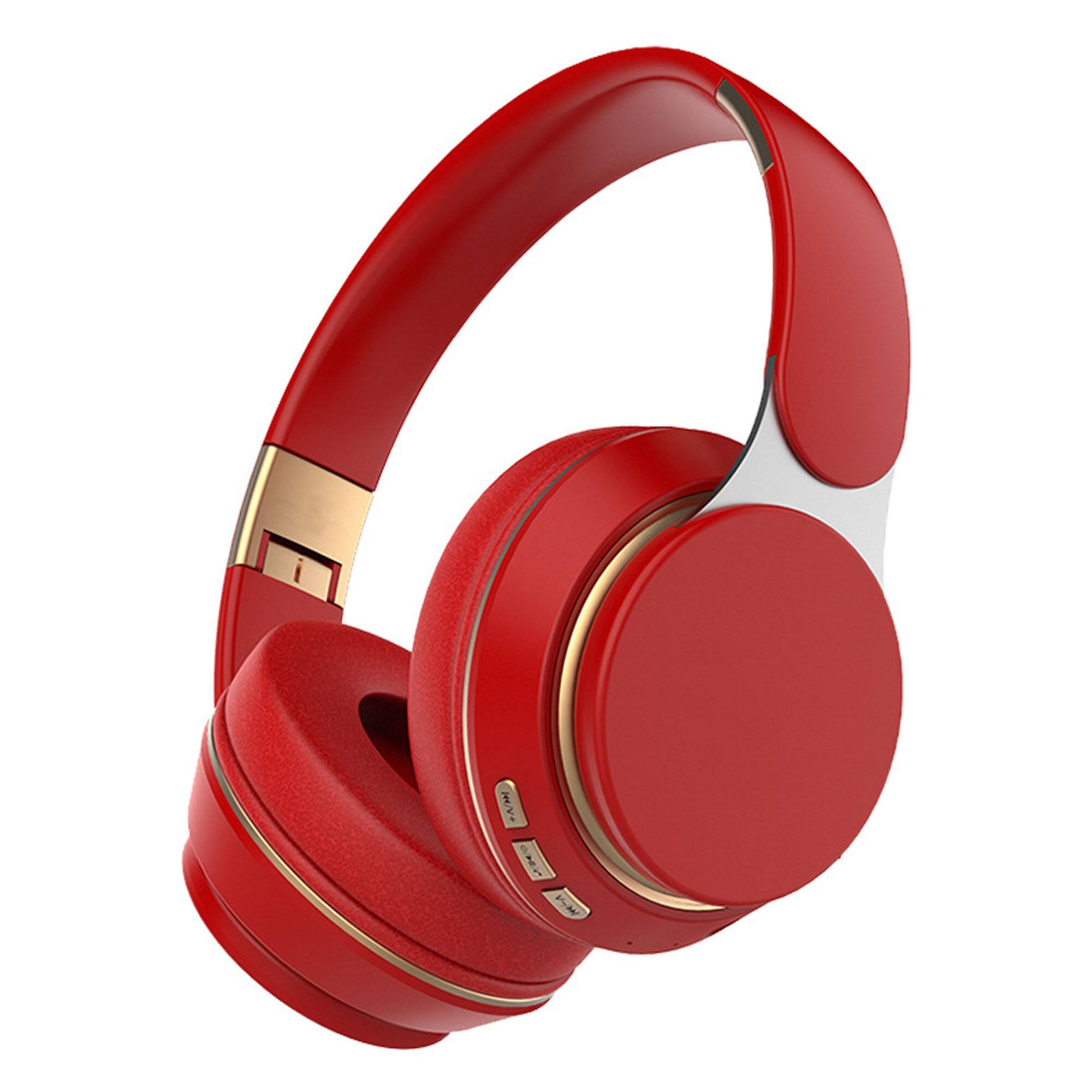 Front. YONWAY - Over-Ear Foldable Headset, Wireless Bluetooth Headphones, Bluetooth+TF Play+3.5mm AUX 3 Modes, HiFi Stereo.