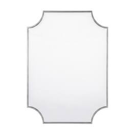 Elegant Kitchen and Bath - Notched Metal Mirror 30x42 inch - Silver