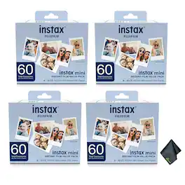 Fujifilm - Instax Mini Value Pack Instant Film (240 Exposures) + Cleaning Cloth