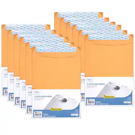 Mead - Press-It Seal-It Envelopes, 10" x 13", 4 Per Box, 12 Boxes