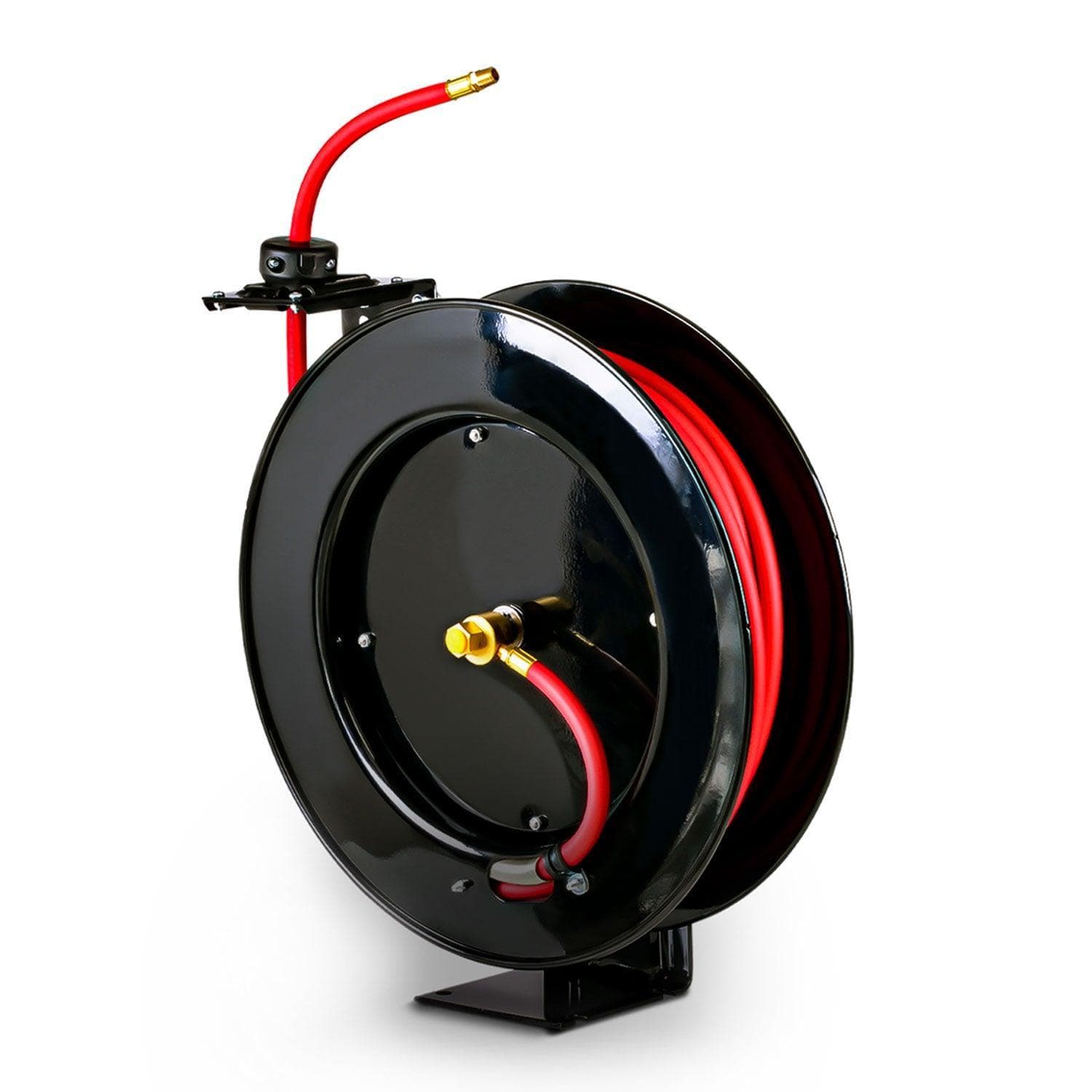 Alt View 2. Reelworks - ReelWorks Air Hose Reel Retractable - Red Black.