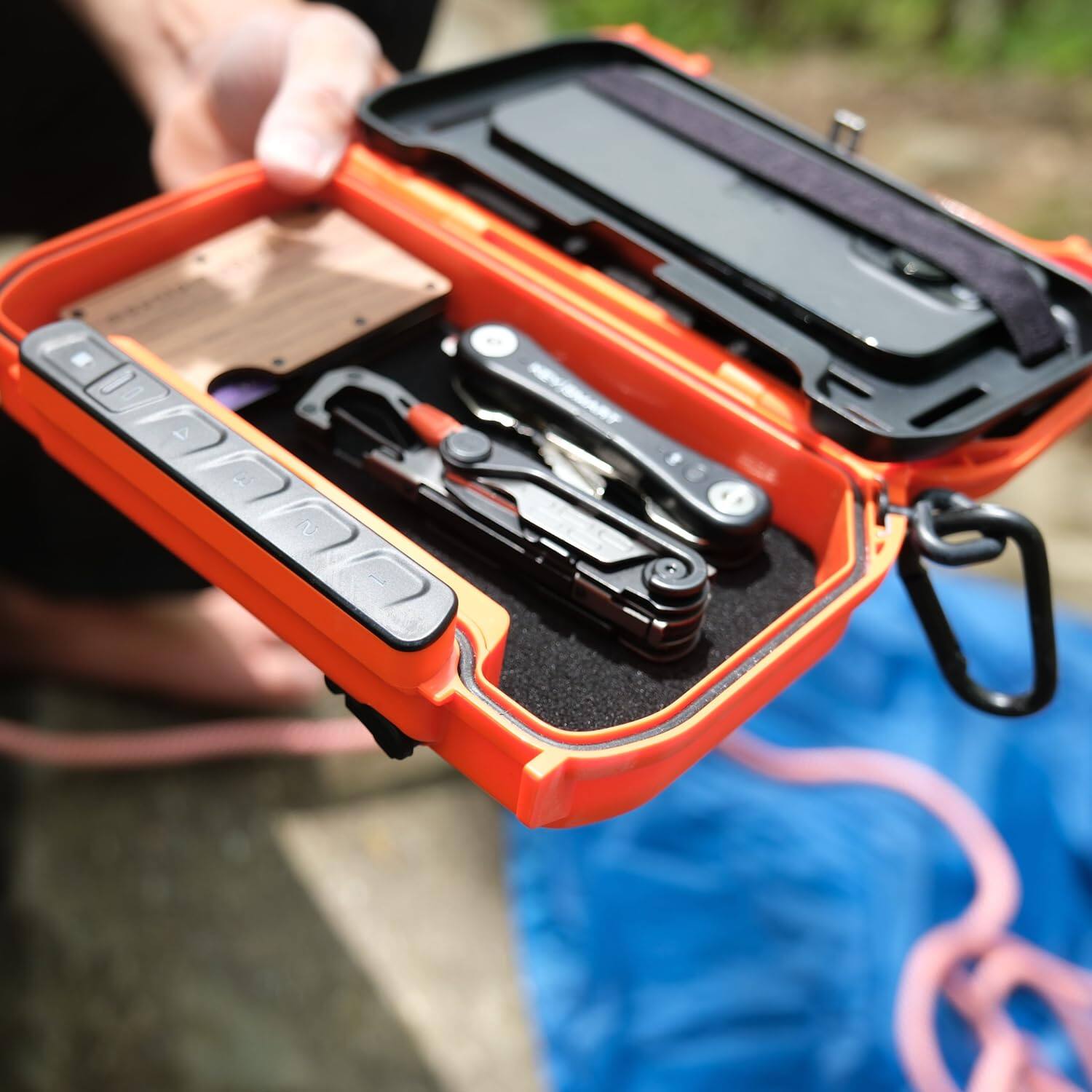 Alt View 6. JETRANSPORT - Lifepod X Weatherproof Electronic Lockbox Secure Travel Case Rugged Mini Portable With Backlit Keypad (rush.