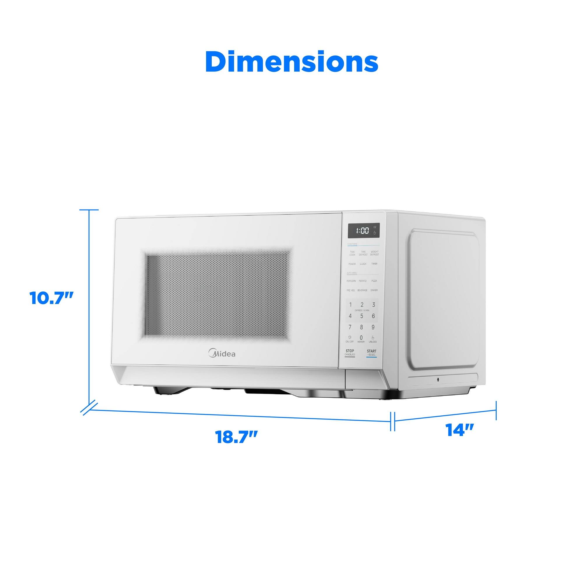 Dimensions  
10.7"  
18.7"  
14"