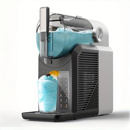 Front. GlowWise - GlowWise 68oz Slushy Machine with 6 presets, 4hr freshness, juice dispenser, no ice needed. Perfect for shakes. - grey.