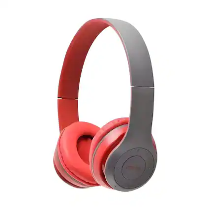 Front. Kitcheniva - Wireless Bluetooth 5.0 Headphones Headset Over-Ear Red - Red.