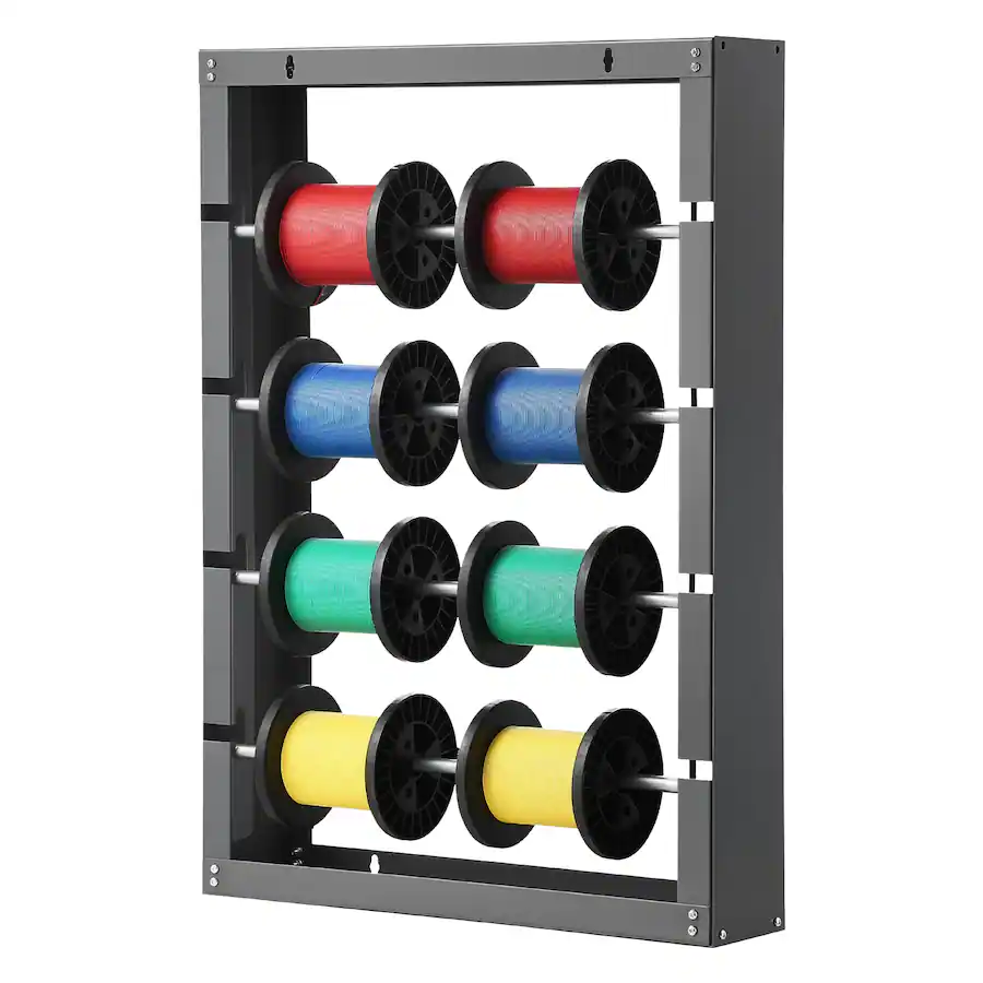 VEVOR Wire Spool Rack, 4 Adjustable Rods, Cold Rolled Steel Wire Spool ...