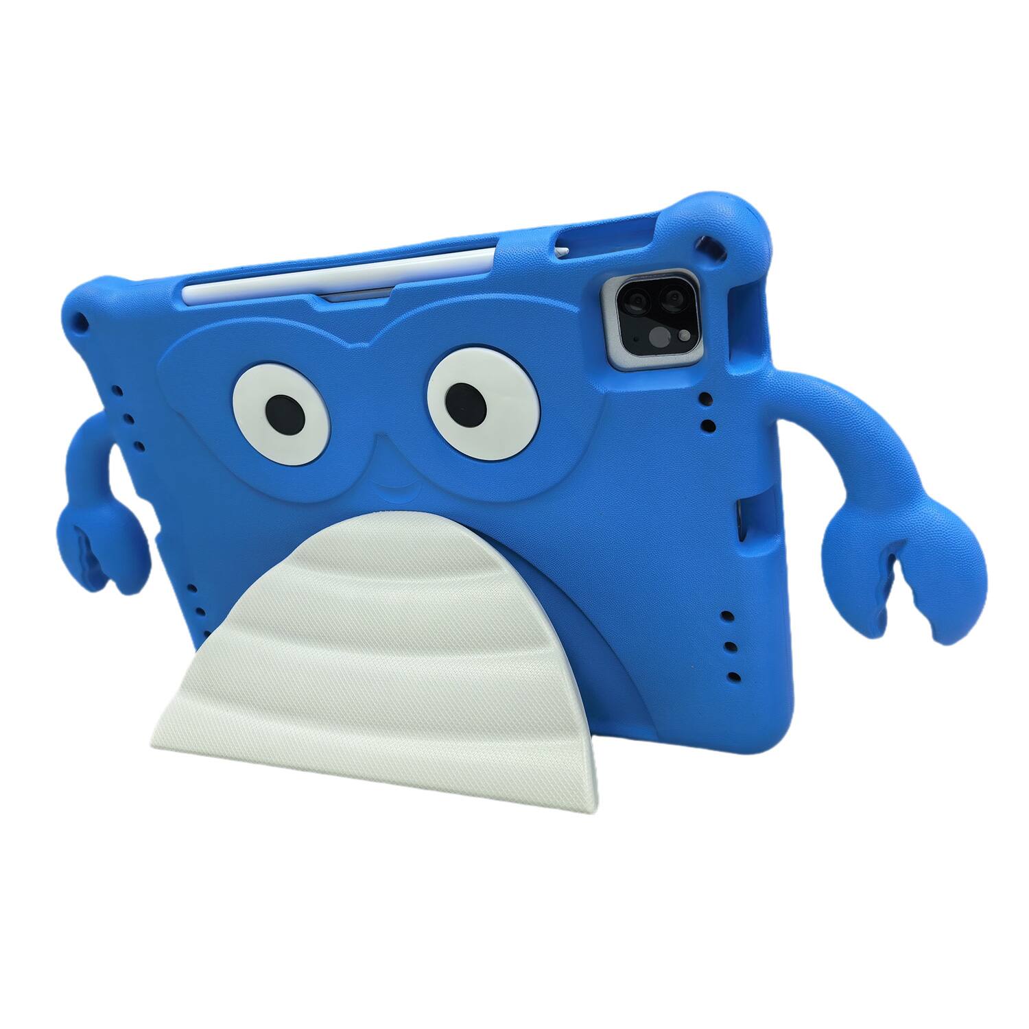 Alt View 3. Dteck - Shockproof Cartoon Case for Apple iPad (10th Generation) 10.9" 2022, Soft TPU Protective Cover with Integrated Stand - Blue.