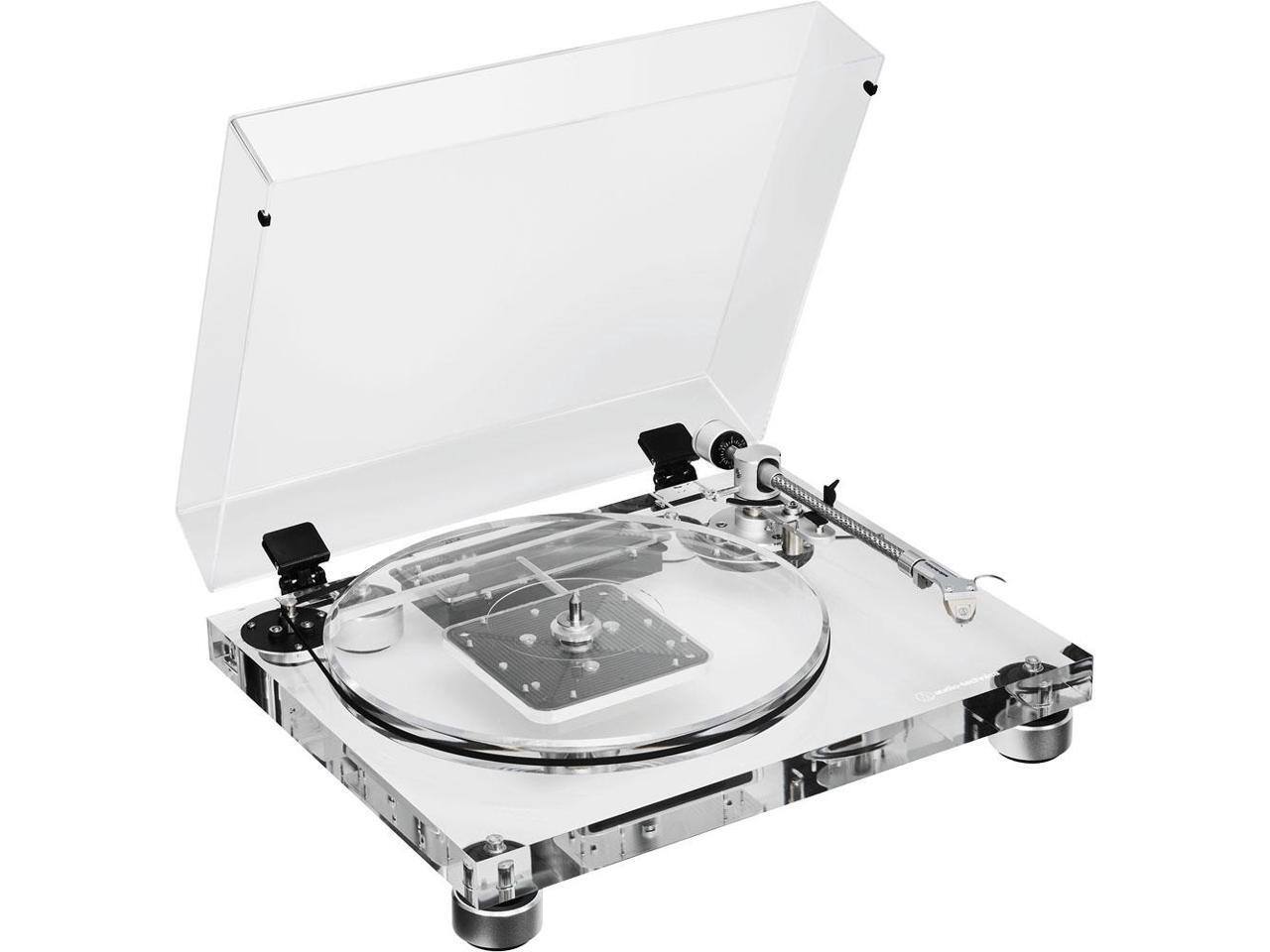 Alt View 2. Audio-Technica - Audio-Technica AT-LPA2 Fully Manual Belt-Drive Turntable - Clear.