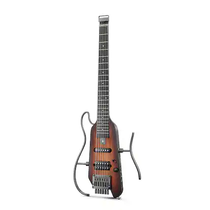 Front. Donner music - Donner HUSH™ X Electric Guitar Kit for Travel Sunburst - Sunburst.