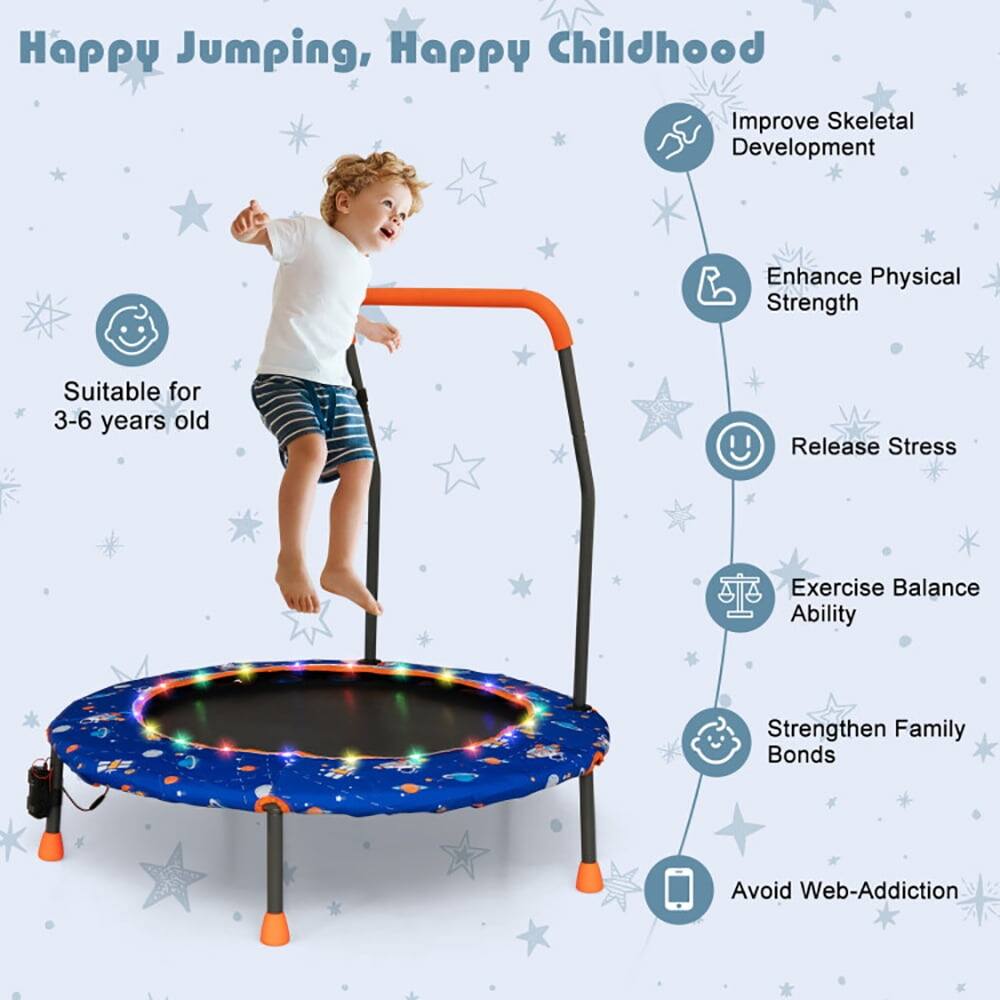 Happy Jumping, Happy Childhood

- Improve Skeletal Development
- Enhance Physical Strength
- Release Stress
- Exercise Balance Ability
- Strengthen Family Bonds
- Avoid Web-Addiction

Suitable for 3-6 years old