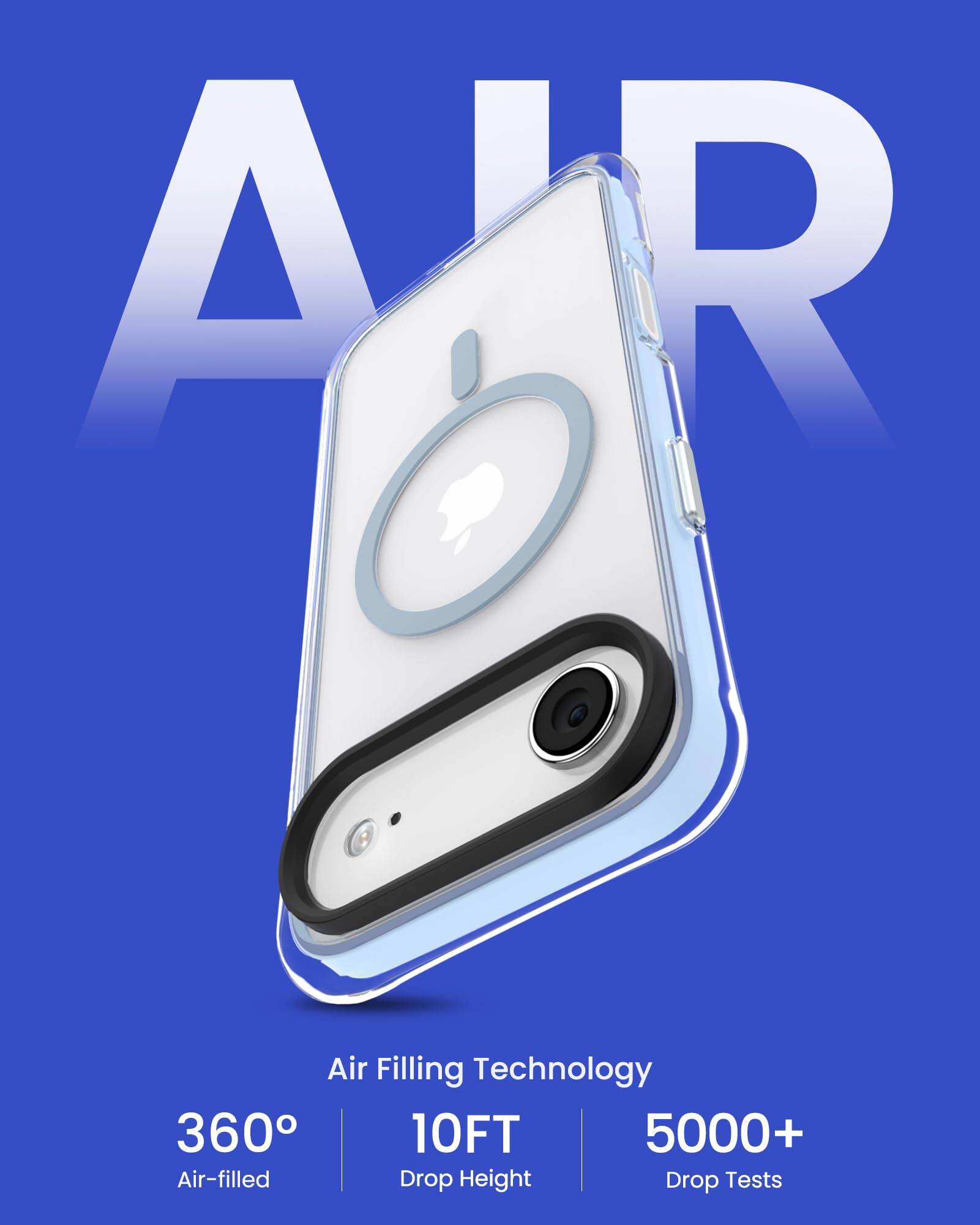Air Filling Technology  
360° Air-filled  
10FT Drop Height  
5000+ Drop Tests