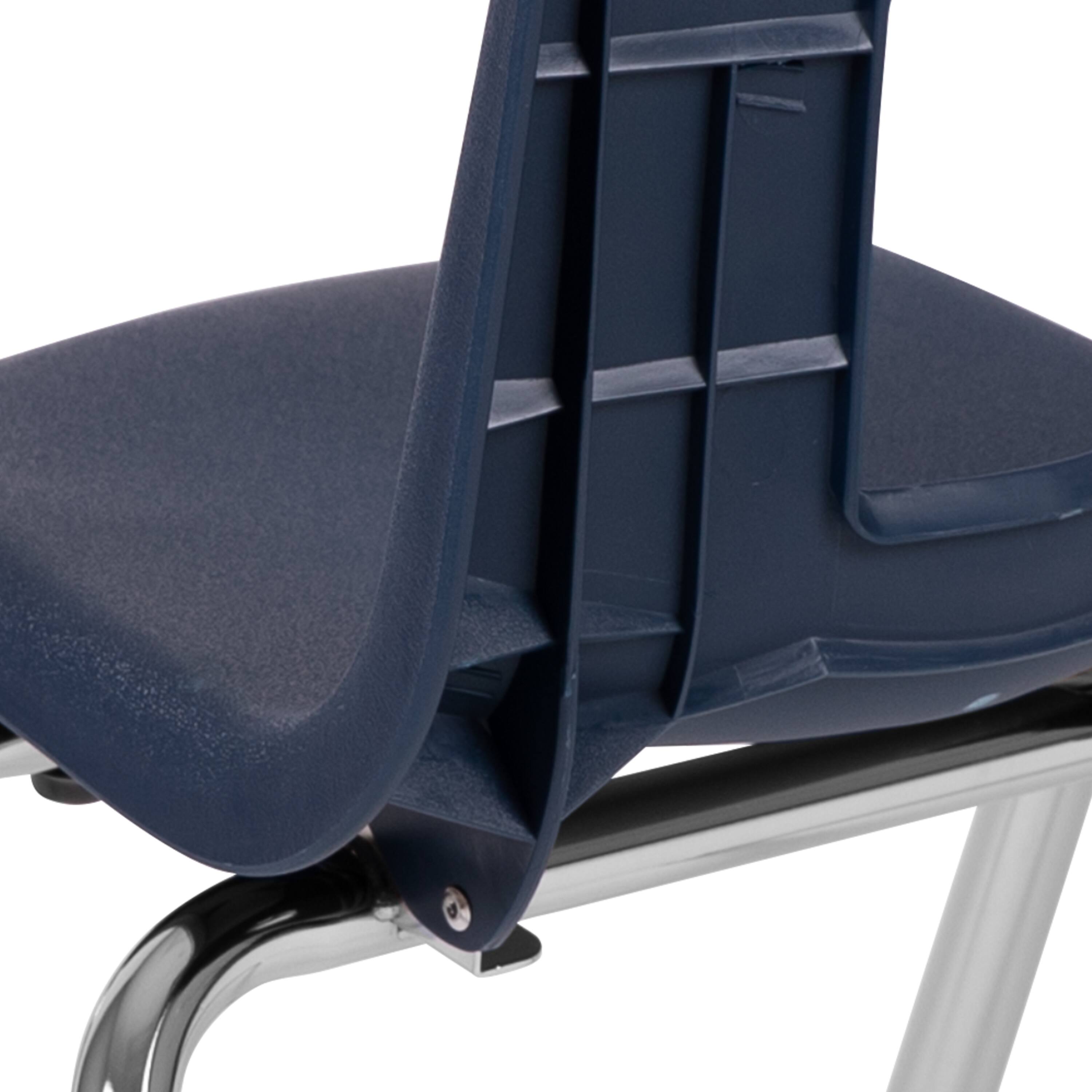 Alt View 10. Emma + Oliver - Student Stack School Chair - 14-inch - Navy.