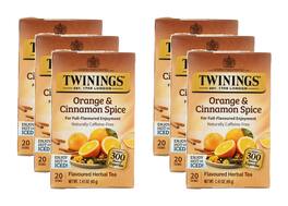 Twinings - Twining Tea Tea Herbal Orange Cinnamon Spice - Pack of 6 - 20 bags