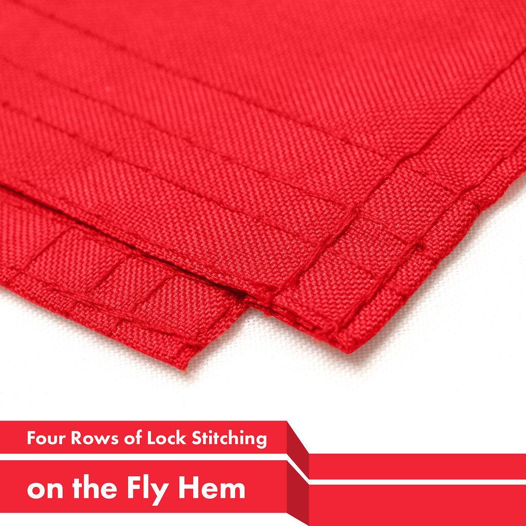 Four Rows of Lock Stitching on the Fly Hem