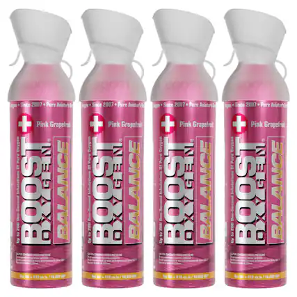 BOOST OXYGEN
Since 2007
Pure Aviator's
Pink Grapefruit
Oxygen Pure Inhalations
BOOST BALANCE
One-Second
Up to 200 Doses
CAUTION: CONTENTS UNDER PRESSURE
Do not puncture or incinerate container.
Keep out of reach of children.
Store at temperatures below 120°F
Net Vol = 610 cu in / 10,000 CAP