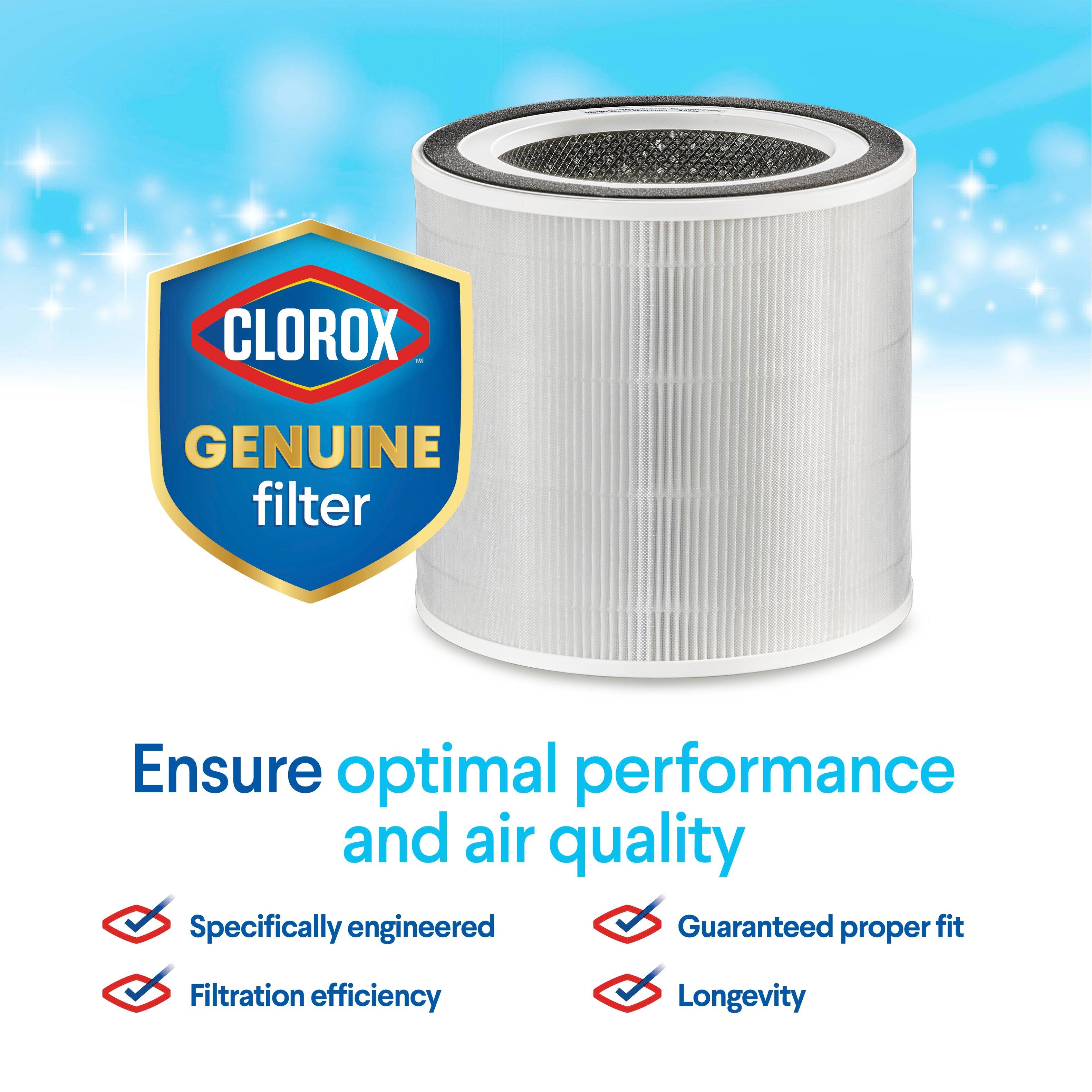 CLOROX 18  
GENUINE filter  
Ensure optimal performance and air quality  
Specifically engineered  
Filtration efficiency  
Guaranteed proper fit  
Longevity