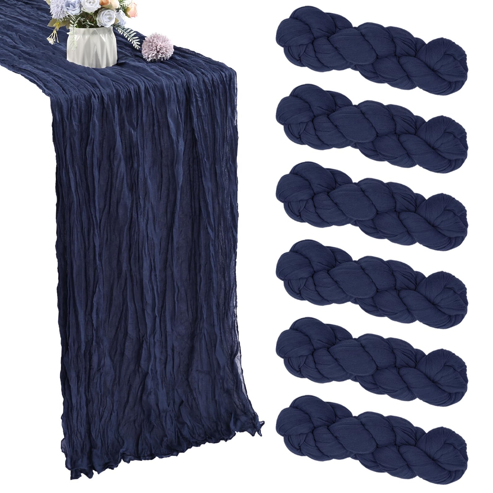 Navy Blue-12 Pcs - 10Ft