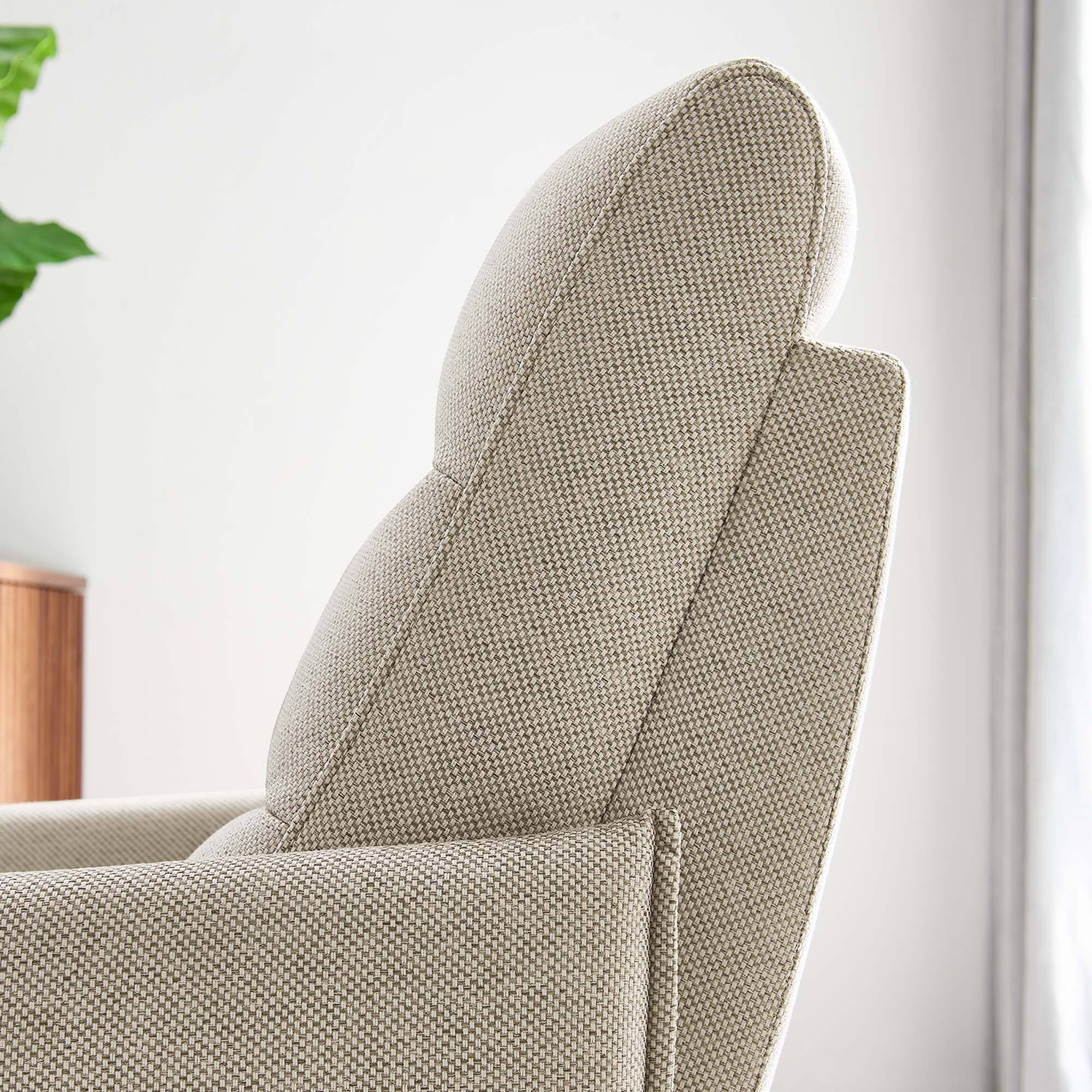 Alt View 1. Modway - Etta Upholstered Fabric Lounge Chair by Modway - Oatmeal.