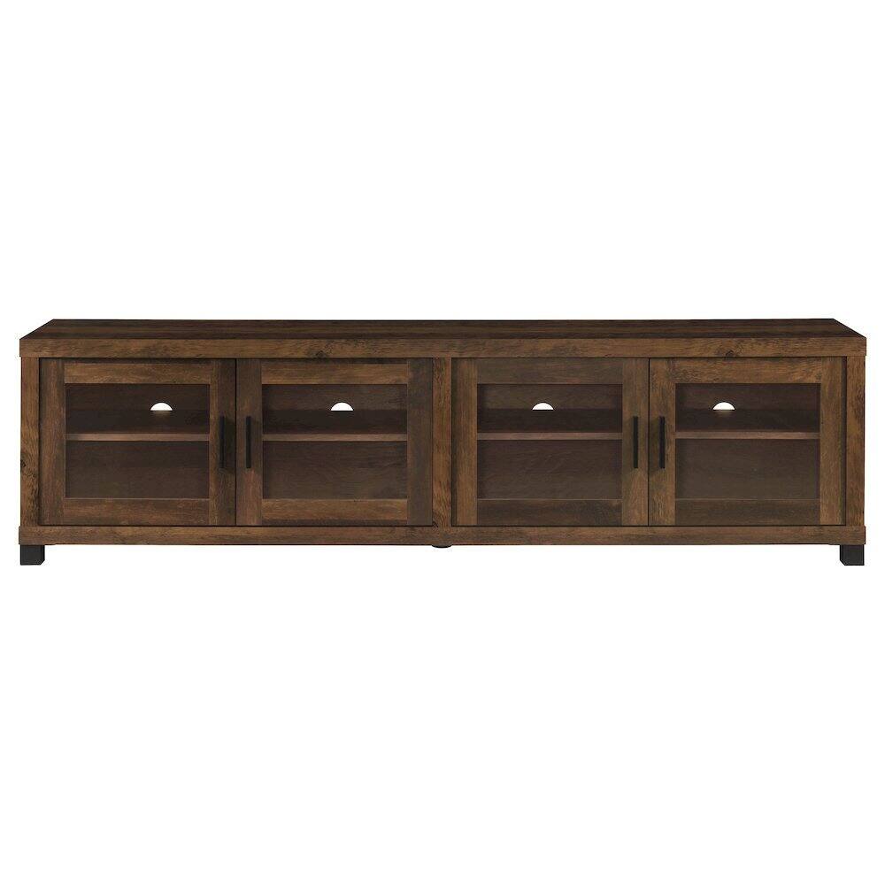 Alt View 3. FurniFact - Spacious 79-Inch TV Table – Long TV Stand for Living Room, Green - Brown.