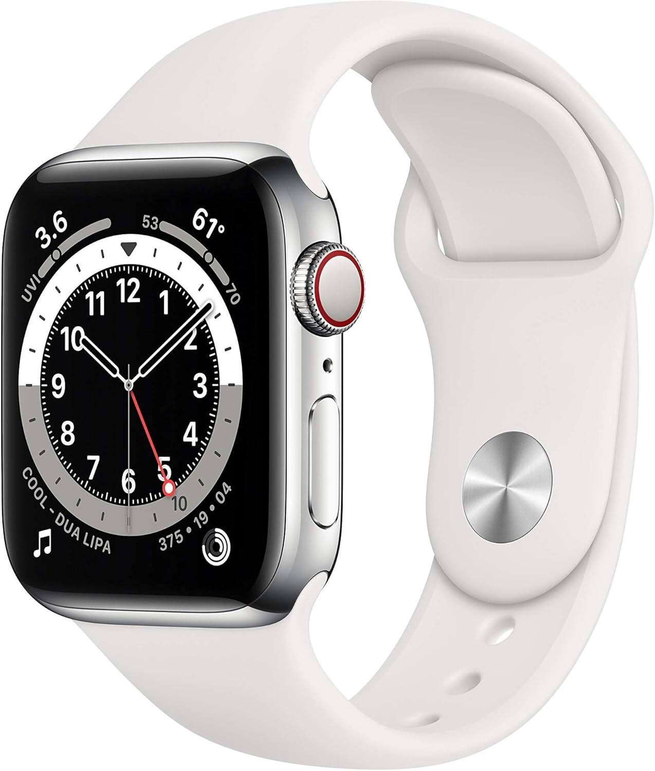 Refurbished Excellent - Apple Refurbished Watch Series 6 Stainless Steel 40mm A2293 (GPS Only, No Cellular) - Silver - (2020)