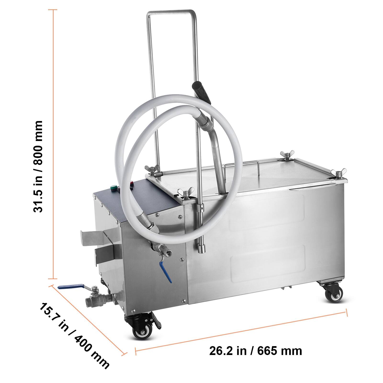 - Height: 31.5 in / 800 mm
- Width: 26.2 in / 665 mm
- Depth: 15.7 in / 400 mm