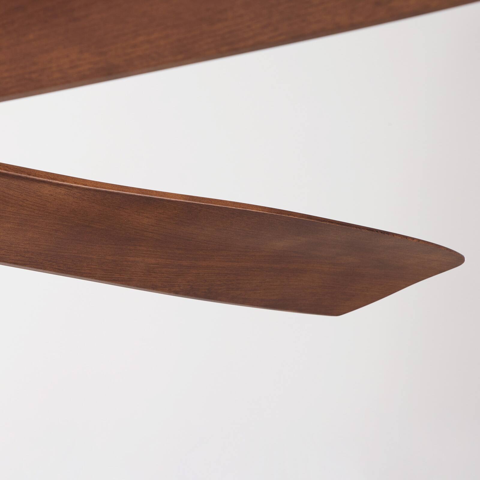 Alt View 4. Siljoy - 56 Inch 5 Blade Wood Grain Ceiling Fan with LED Light Quiet DC Motor for Living Room Bedroom - Brown.