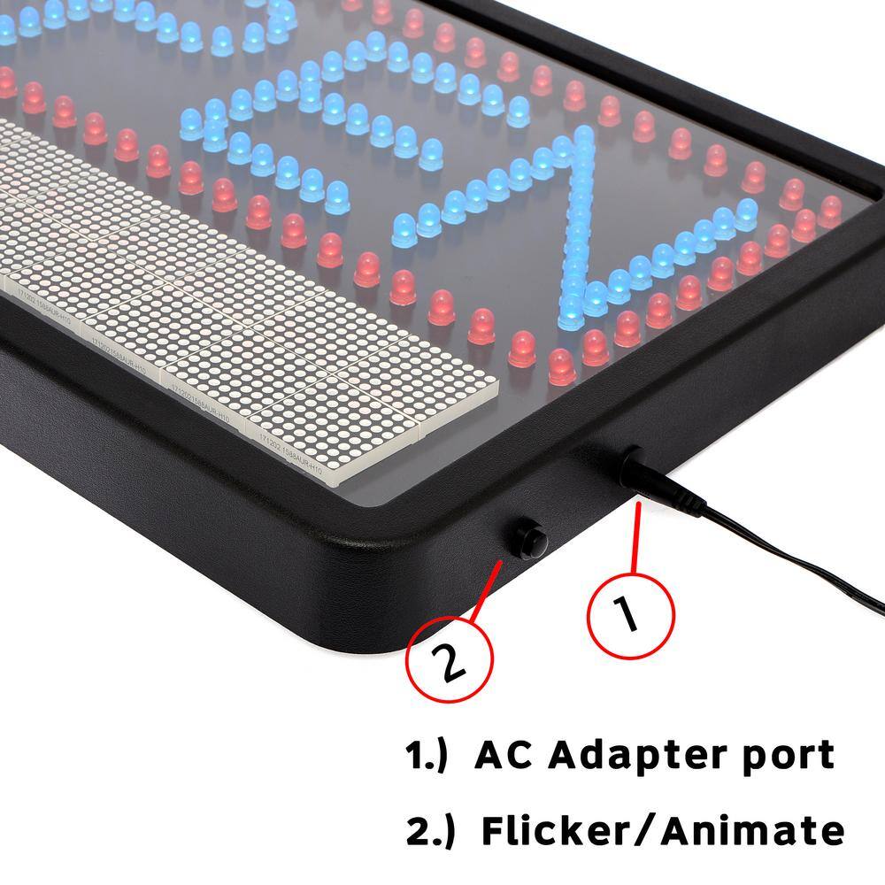1.) AC Adapter port
2.) Flicker/Animate