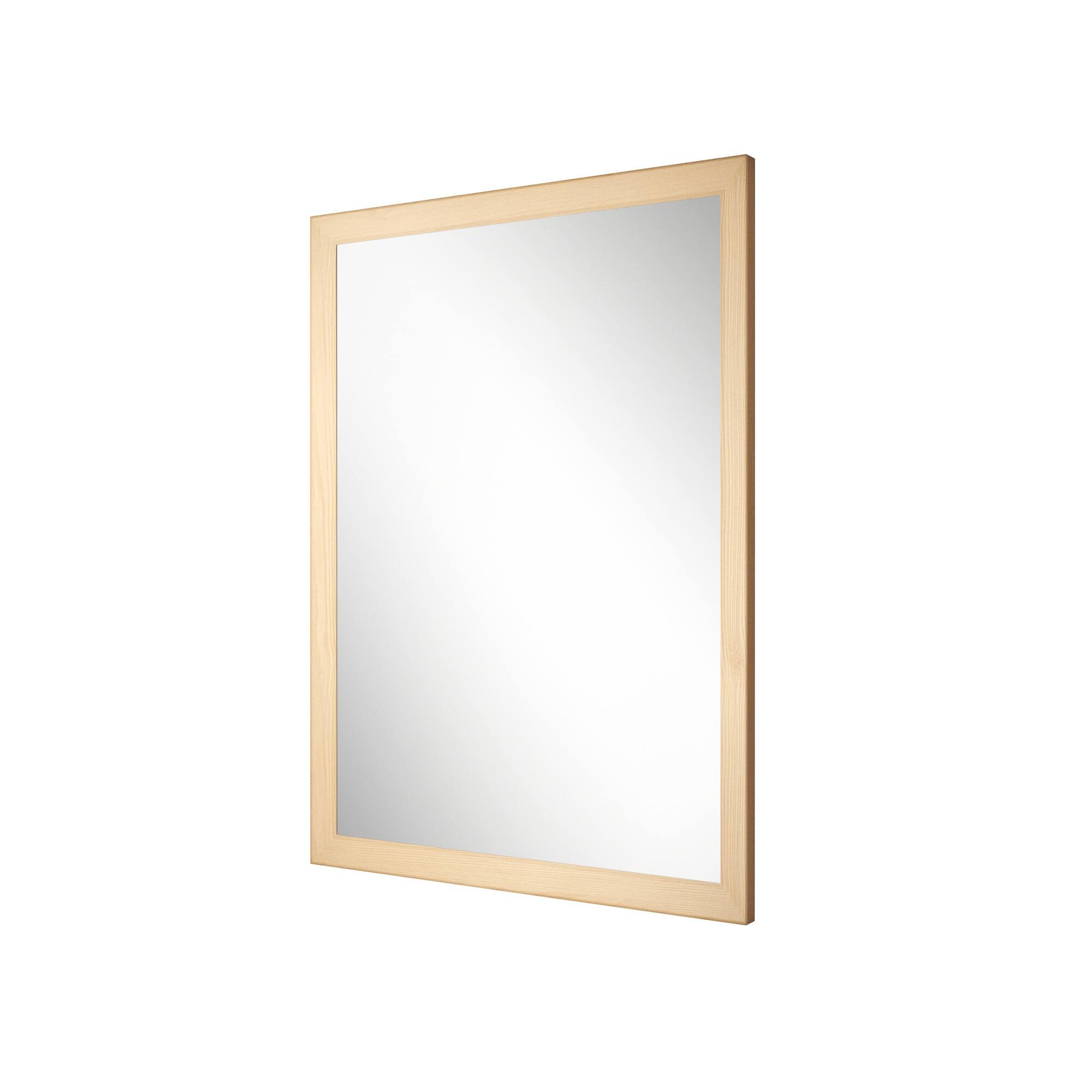 Alt View 1. Boyel Living - 30 in W x 22 in L Dark Wood Grain Rectangular Slanted Edge Aluminum Framed Wall Bathroom Vanity Mirror.