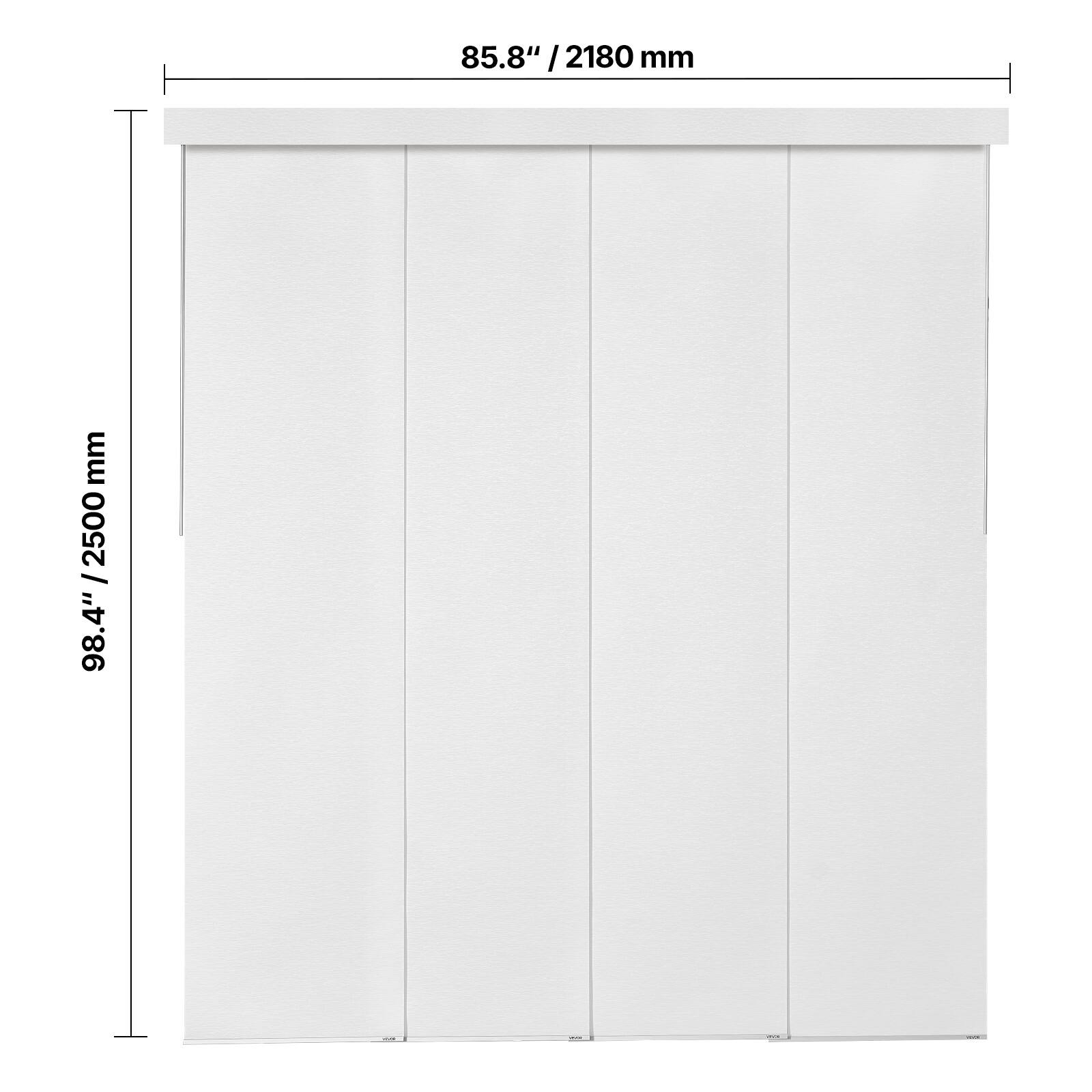 85.8" / 2180 mm  
98.4" / 2500 mm