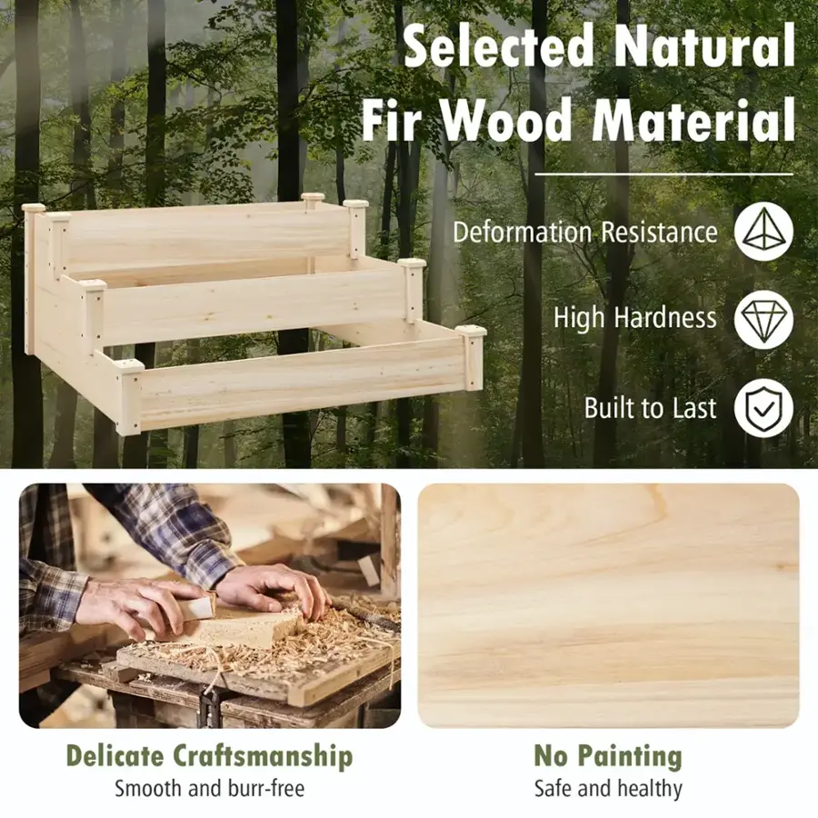 Selected Natural Fir Wood Material Deformation Resistance High Hardness Built to Last Delicate Craftsmanship Smooth and burr-free No Painting Safe and healthy