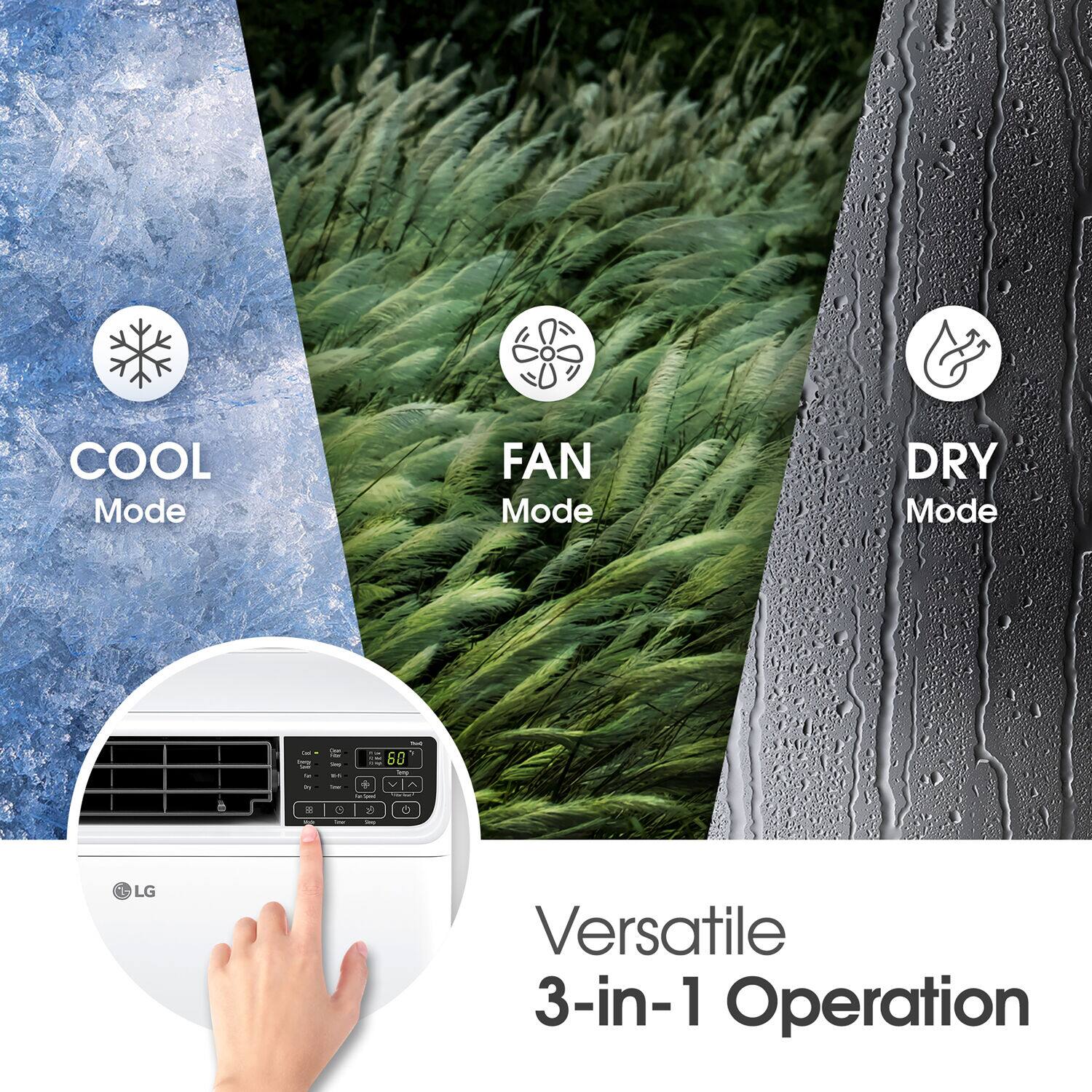 COOL Mode  
FAN Mode  
DRY Mode  

LG Versatile 3-in-1 Operation