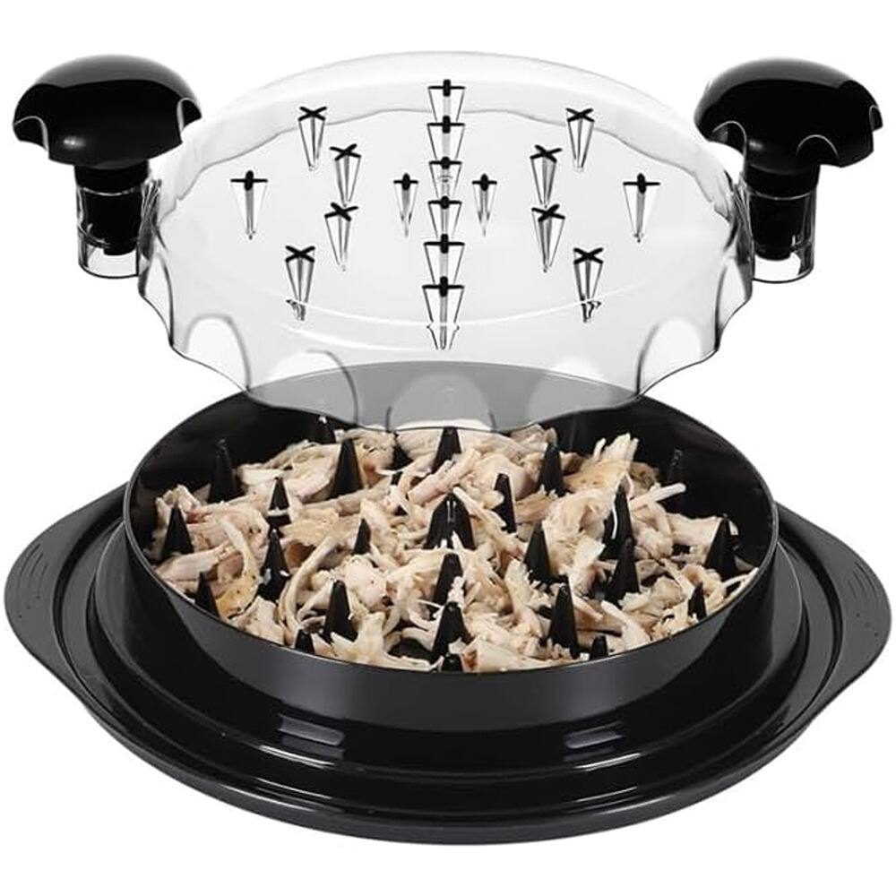 Angle. PARKER SLATER - Chicken & Meat Shredder Tool, Manual, Heavy-Duty, Dishwasher Safe - Black.