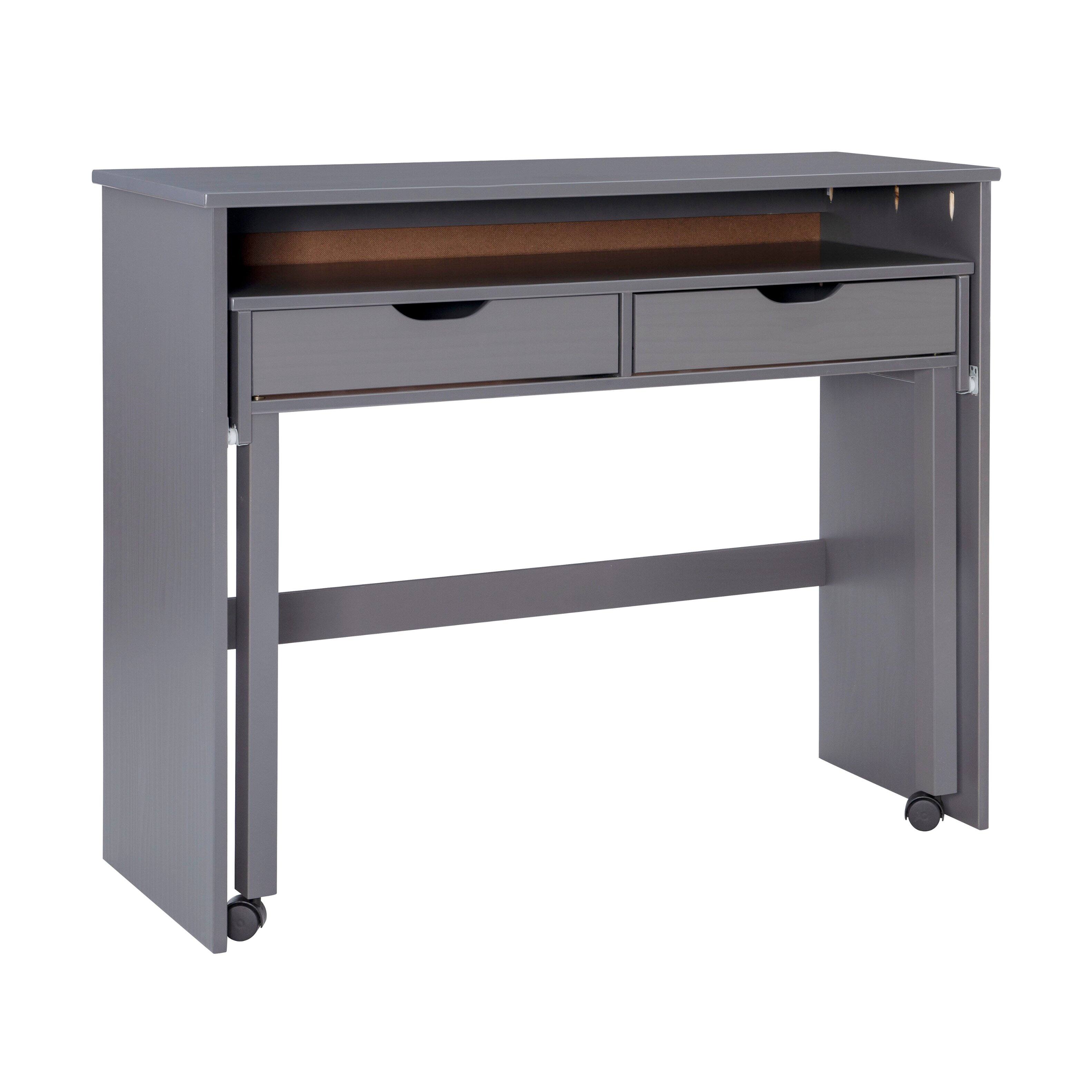 Linon Home Décor - Rensen Extendable Console Desk - Gray - Front_Zoom